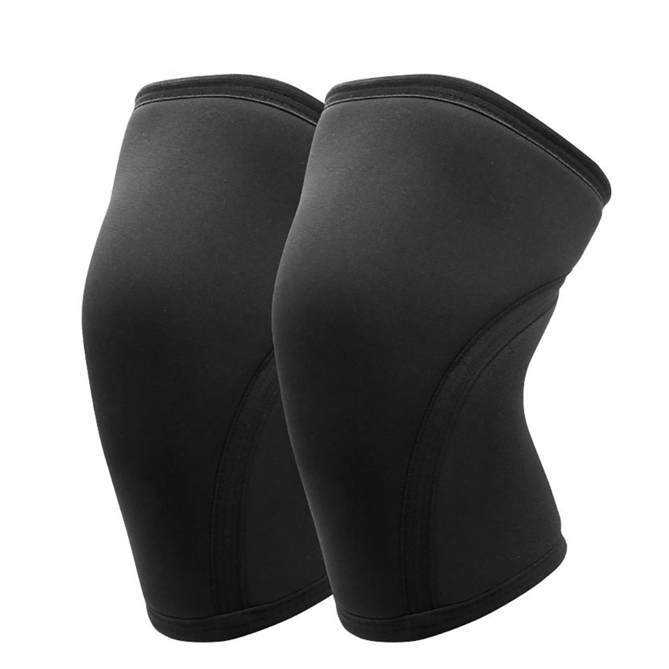Red Reps black (A) Compression knee sleeves pads wraps for heavy squatting, bodybuilding, powerlifting, strongman, weightlifting, sports, fitness and knee joint support - 1 pair
