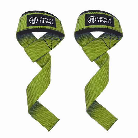 Red Reps green neoprene padded Lasso Weightlifting straps for bodybuilding, powerlifting, heavy deadlifting and grip support - 1 pair