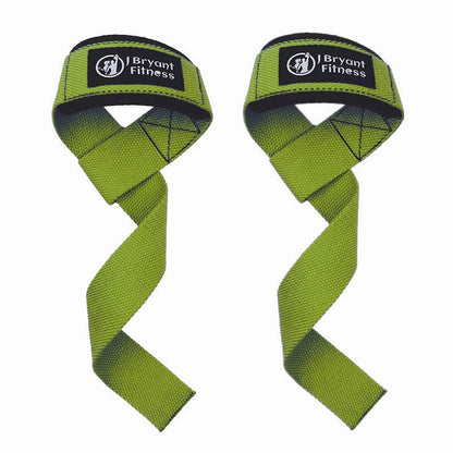 Red Reps green neoprene padded Lasso Weightlifting straps for bodybuilding, powerlifting, heavy deadlifting and grip support - 1 pair